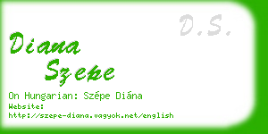 diana szepe business card